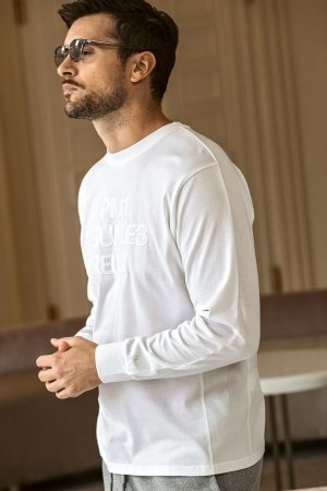 画像2: 1piu1uguale3 RELAX ウノピゥウノウグァーレトレ リラックス ツイルロゴアップリケロングTシャツ{-BFS}