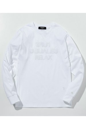 画像11: 1piu1uguale3 RELAX ウノピゥウノウグァーレトレ リラックス ツイルロゴアップリケロングTシャツ{-BFS}
