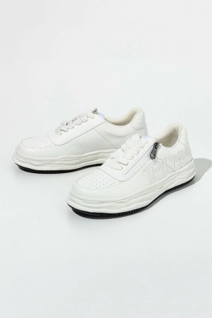 画像1: 1piu1uguale3 RELAX ウノピゥウノウグァーレトレ リラックス ボリュームソール刺繍ロゴスニーカー{-BFS}