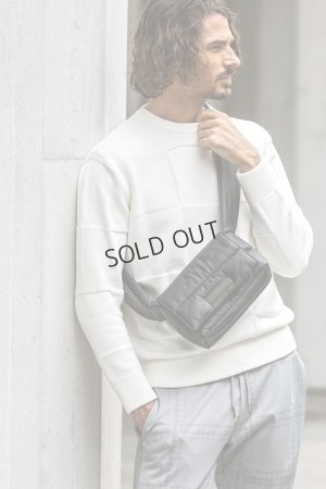 画像6: {SOLD}1piu1uguale3 RELAX ウノピゥウノウグァーレトレ リラックス シルバーロゴプレートパデッドミニショルダーバッグ{-BEA}