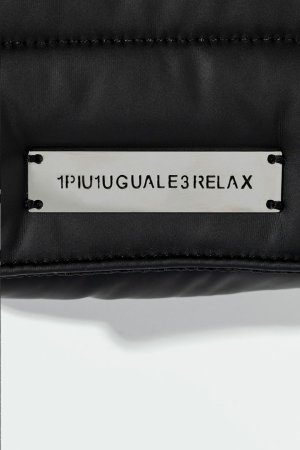 画像9: 1piu1uguale3 RELAX ウノピゥウノウグァーレトレ リラックス シルバーロゴプレートパデッドミニショルダーバッグ{-BEA}