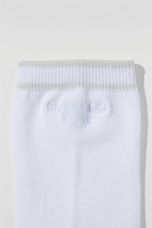 画像2: 1piu1uguale3 RELAX ウノピゥウノウグァーレトレ リラックス ロゴ刺繍クルーソックス{-BEA}