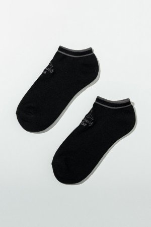 画像1: 1piu1uguale3 RELAX ウノピゥウノウグァーレトレ リラックス × Mark Gonzales ロゴ刺繍アンクルソックス{-BFS}