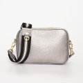 VIOLAd'ORO ヴィオラドーロ SHIMMER メタリックレザーカメラバッグ{-BFS}