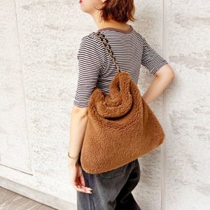 画像7: VIOLAd'ORO ヴィオラドーロ ELMO FUR BAG{-BEA}