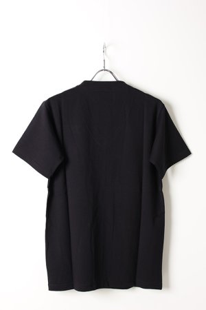 画像2: T' ティー "SEA ISLAND COTTON" LUXSIC 100％(20/1) Vee Neck Short Sleeve BASIC{V01-BLK-AIS}