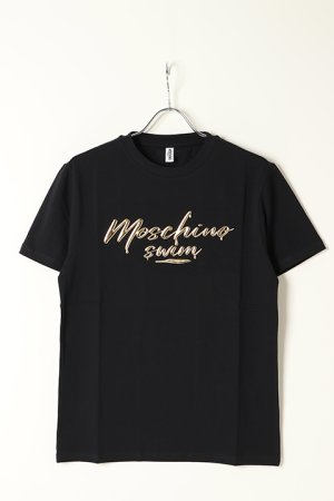 画像1: MOSCHINO モスキーノ SWIM GOLDLOGO T-SHIRTS{-BAS}