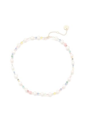 画像1:   VINTAGE HOLLYWOOD ビンテージハリウッド PEARL AND CRYSTAL BEADS NECKLACE{-BCA}