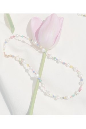 画像2:   VINTAGE HOLLYWOOD ビンテージハリウッド PEARL AND CRYSTAL BEADS NECKLACE{-BCA}