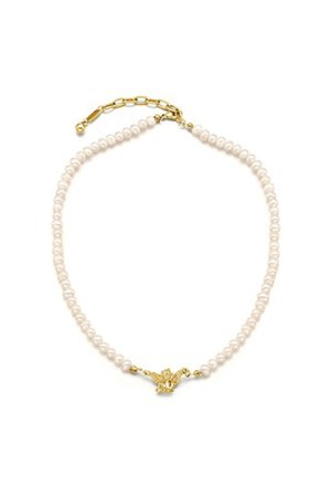 画像1: VINTAGE HOLLYWOOD ビンテージハリウッド Antique angel pearl necklace_2color{-BCA}