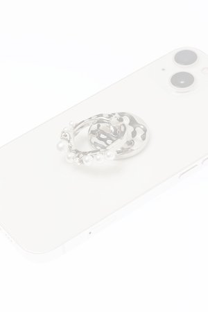 画像5:  {SOLD} VINTAGE HOLLYWOOD ビンテージハリウッド Pearl wave Ring Phone Grip{-BCA}