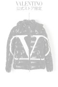   VALENTINO×MONCLER ヴァレンティノ×モンクレール モンクレール Vロゴ ラッカーナイロン ダウンジャケット {SB3CN01C4AB-ONI-AIA}  :VL-1908-04-40 