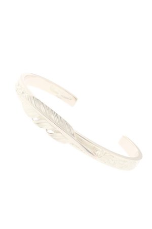 画像1:  {SOLD} Taro Washimi タロウ ワシミ 鷲見太郎 K18 M arabesque design 5mm bangle/feather {-BJA}  :WT-202010-06-F 