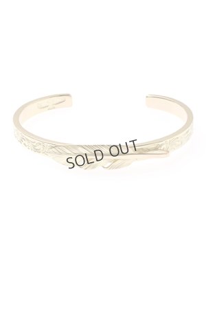 画像2: {SOLD}Taro Washimi タロウ ワシミ 鷲見太郎 K18 M arabesque design 5mm bangle/feather{-BJA}