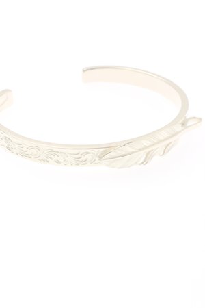 画像4:  {SOLD} Taro Washimi タロウ ワシミ 鷲見太郎 K18 M arabesque design 5mm bangle/feather {-BJA}  :WT-202010-06-F 