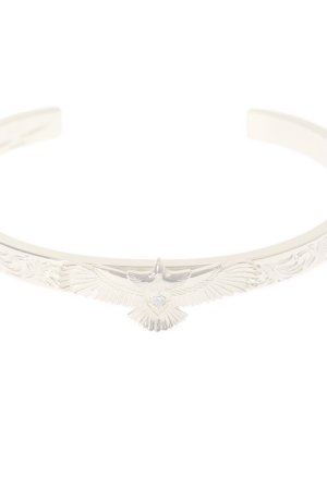画像3:  {SOLD} Taro Washimi タロウ ワシミ 鷲見太郎 K18 M arabesque design 5mm bangle/eagle/diamond {-BJA}  :WT-202010-09-F 