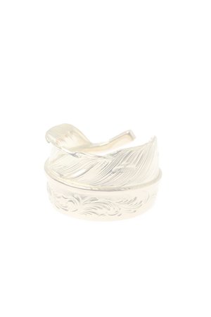 画像1:  {SOLD} Taro Washimi タロウ ワシミ 鷲見太郎 L K18 arabesque flight feather ring {-BJA}  :WT-202010-10-F 