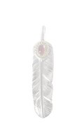   Taro Washimi タロウ ワシミ 鷲見太郎 M feather / M heart feather / pink tourmaline pendant {-BJA}  :WT-202011-02-F 