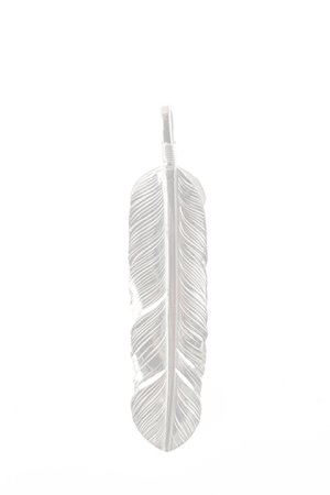 画像2:  {SOLD} Taro Washimi タロウ ワシミ 鷲見太郎 M feather / M heart feather / pink tourmaline pendant {-BJA}  :WT-202011-02-F 