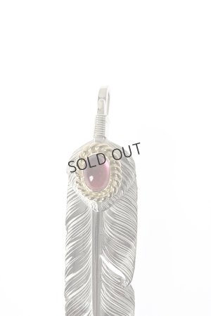 画像4: {SOLD}Taro Washimi タロウ ワシミ 鷲見太郎 M feather / M heart feather / pink tourmaline pendant{-BJA}