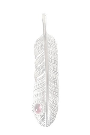 画像1:  {SOLD} Taro Washimi タロウ ワシミ 鷲見太郎 L old feather/pink tourmaline/pendant {-BJA}  :WT-202011-03-F 