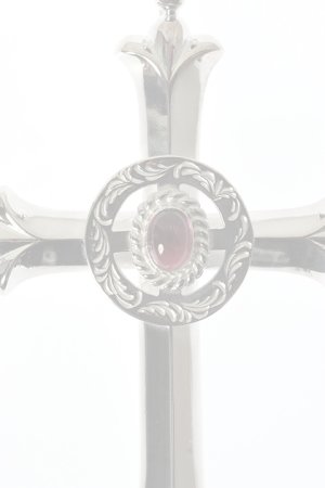 画像2:  {SOLD} Taro Washimi タロウ ワシミ 鷲見太郎 cross pendant / 唐草 medicine wheel / pink tourmaline  {-BJA}  :WT-202011-04-F 