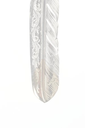 画像2:   Taro Washimi タロウ ワシミ 鷲見太郎 L arabesque flight feather K18 pendant {-BJA}  :WT-202011-05-F 
