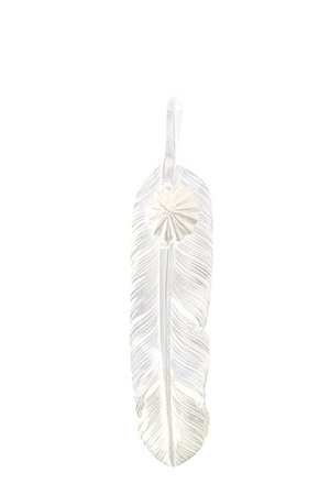画像1:  {SOLD} Taro Washimi タロウ ワシミ 鷲見太郎 M feather K18 top01 / concho / pendant {-BJA}  :WT-202011-10-F 