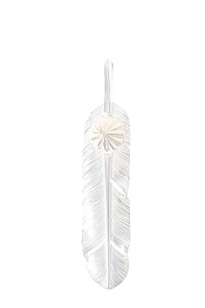 画像1:  {SOLD} Taro Washimi タロウ ワシミ 鷲見太郎 M feather02 / K18 concho pendant {-BJA}  :WT-202011-12-F 