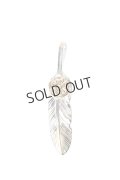 {SOLD}Taro Washimi タロウ ワシミ 鷲見太郎 S feather K18 top01 / S K18 flower metal pendant{-BJA}