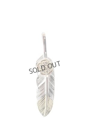 画像1: {SOLD}Taro Washimi タロウ ワシミ 鷲見太郎 S feather K18 top02 / S K18 flower metal pendant{-BJA}