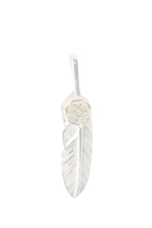画像1:  {SOLD} Taro Washimi タロウ ワシミ 鷲見太郎 S feather02 / S K18 flower metal pendant {-BJA}  :WT-202011-22-F 