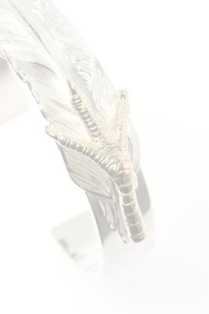 画像2:   Taro Washimi タロウ ワシミ 鷲見太郎 M plain bangle 12mm/arabesque flight feather/eagle claw {-BJA}  :WT-202011-27-F 