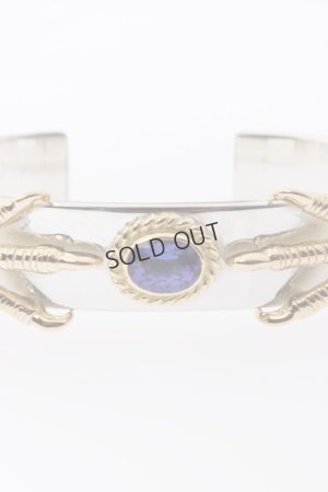 画像2: {SOLD}Taro Washimi タロウ ワシミ 鷲見太郎 M plain bangle 12mm/eagle claw×2/TANZANITE{-BJA}