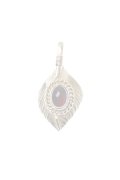   Taro Washimi タロウ ワシミ 鷲見太郎 L K18 flight heart feather 01 / Cabochon GARNET {-BJA}  :WT-202012-21-F 