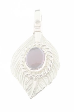 画像5:   Taro Washimi タロウ ワシミ 鷲見太郎 L K18 flight heart feather 02 / Cabochon GARNET {-BJA}  :WT-202012-22-F 