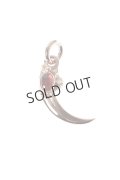 {SOLD}Taro Washimi タロウ ワシミ 鷲見太郎 S PG K18 eagle claw single pendant 01/K18PG sazare cup/Cabochon GARNET{-BAA}