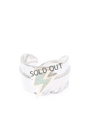 画像1: {SOLD}Taro Washimi タロウ ワシミ 鷲見太郎 L flight feather ring K18 big thunder OP{-BAA}