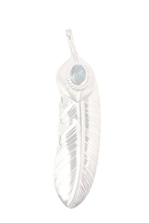 画像1:   Taro Washimi タロウ ワシミ 鷲見太郎 L feather 02/L heart feather 02/rainbow topaz 6×8/6×8 cup {-BAA}  :WT-202112-20-F 