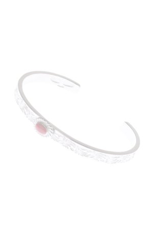 画像1:   Taro Washimi タロウ ワシミ 鷲見太郎 Ｍ arabesque design 5mm bangle/珊瑚 5×7/5×7 cup {-BAA}  :WT-202112-28-F 