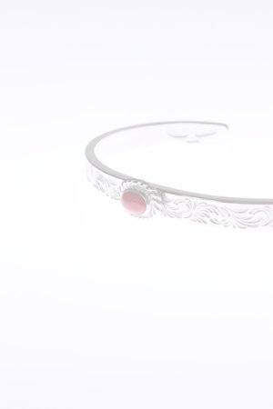 画像2:   Taro Washimi タロウ ワシミ 鷲見太郎 Ｍ arabesque design 5mm bangle/珊瑚 5×7/5×7 cup {-BAA}  :WT-202112-28-F 