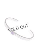 {SOLD}Taro Washimi タロウ ワシミ 鷲見太郎 Ｍ arabesque design 5mm bangle/amethyst5×7/5×7 cup{-BAA}