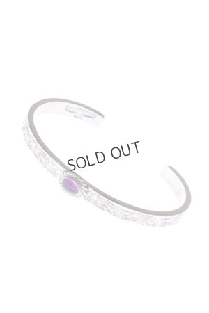 画像1: {SOLD}Taro Washimi タロウ ワシミ 鷲見太郎 Ｍ arabesque design 5mm bangle/amethyst5×7/5×7 cup{-BAA}