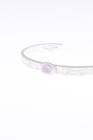 画像2:  {SOLD} Taro Washimi タロウ ワシミ 鷲見太郎 Ｍ arabesque design 5mm bangle/amethyst5×7/5×7 cup {-BAA}  :WT-202112-30-F 