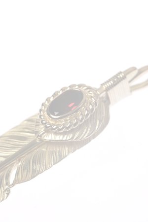 画像2:   Taro Washimi タロウ ワシミ 鷲見太郎 M K18 feather／CUT GARNET／K18 heart feather {-BCA}  :WT-202308-04-F 