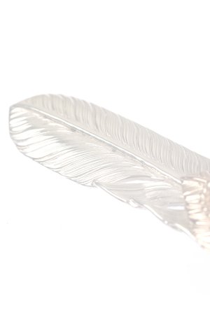 画像3:   Taro Washimi タロウ ワシミ 鷲見太郎 L flight feather／MOON STONE／PG flight heart feather {-BCA}  :WT-202308-05-F 