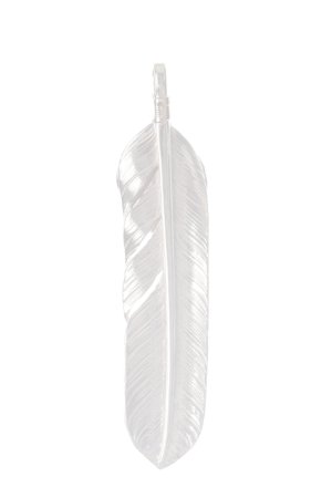 画像5:   Taro Washimi タロウ ワシミ 鷲見太郎 L flight feather／MOON STONE／PG flight heart feather {-BCA}  :WT-202308-05-F 