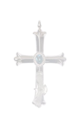 画像1:  {SOLD} Taro Washimi タロウ ワシミ 鷲見太郎 cross pendant／eagle／rainbow topaz {-BCA}  :WT-202308-08-F 