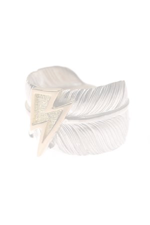画像3:   Taro Washimi タロウ ワシミ 鷲見太郎 L old feather ring／K18 big thunder {-BCA}  :WT-202308-09-F 