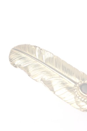 画像3:   Taro Washimi タロウ ワシミ 鷲見太郎 M K18 feather／CUT GARNET／K18 heart feather {-BCA}  :WT-202308-11-F 